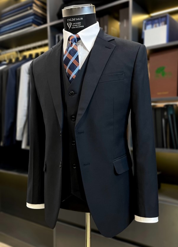 Suit Xanh Tối Kẻ Chìm - detail images